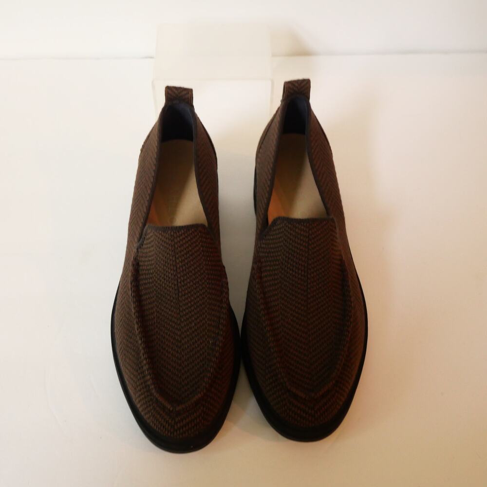 Rothy's Women's 6 Lug Loafer Brown Herringbone Chunky Heel Slip On Shoes NEW - Picture 8 of 13